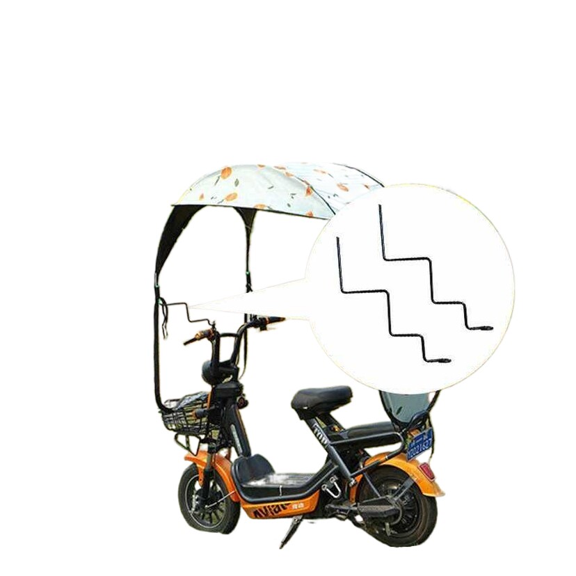 隐形电瓶车伸缩雨棚配件大全支架固定电动车遮阳伞摩托挡风款通用图片