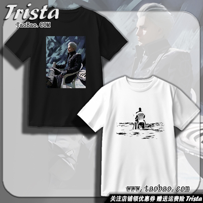 维吉尔周边衣服鬼泣5 Devil May Cry上衣抛瓦夏装男士纯棉短袖T恤