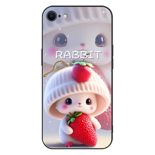 适用苹果SE2手机壳iphonese3保护套iphone se2二代三代防摔2020版全包软薄男液态硅胶女魔方直边卡通萌兔定制