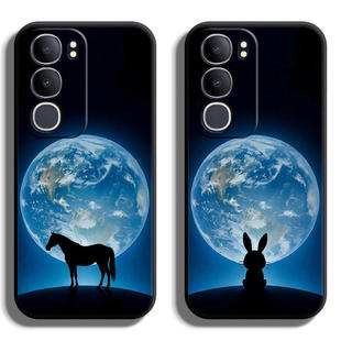 适用vivoY50手机壳保护套i全包m防摔t定制s软薄硅胶地球创意男女液态个性情侣网红简约高级直边新款卡通潮时