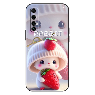 适用oppoReno3Pro手机壳oppo reno3 pro保护套reno3pro防摔por全包P软超薄情侣5G男硅胶女直边卡通萌兔订定制