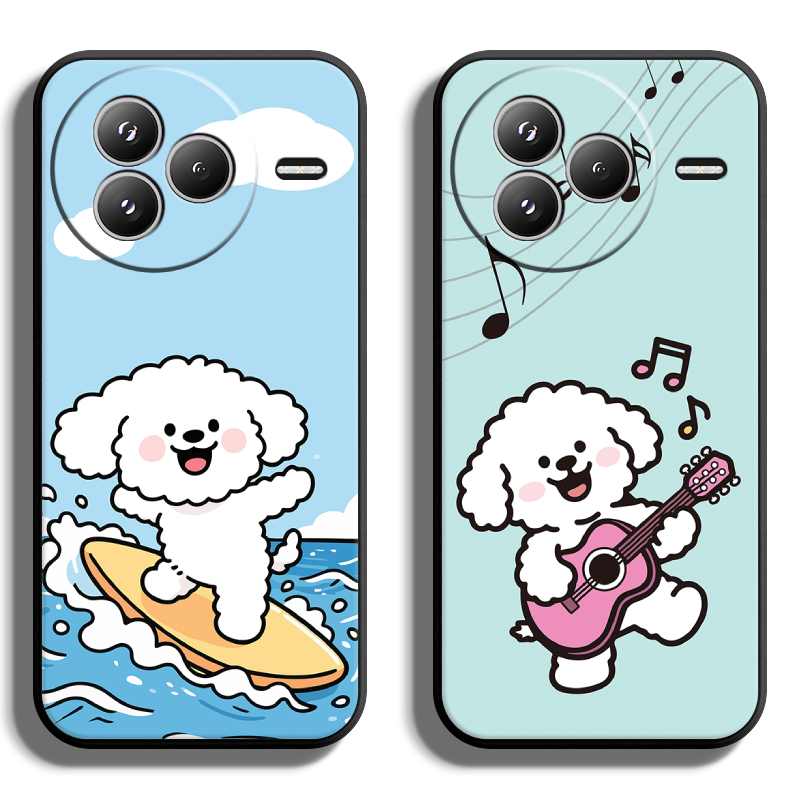 适用mi小米civi系列5Pro手机壳Mix4保护套黑鲨3Pro全包Max2S防摔1S软RS薄4SPro硅胶个性创意女卡通小狗三定制