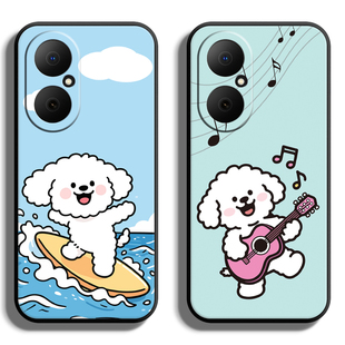 适用华为畅享系列80Pro手机壳Hi畅想70Plus保护套70M全包60X防摔wiko软70S薄Max硅胶Z活力版 男情侣小狗三定制