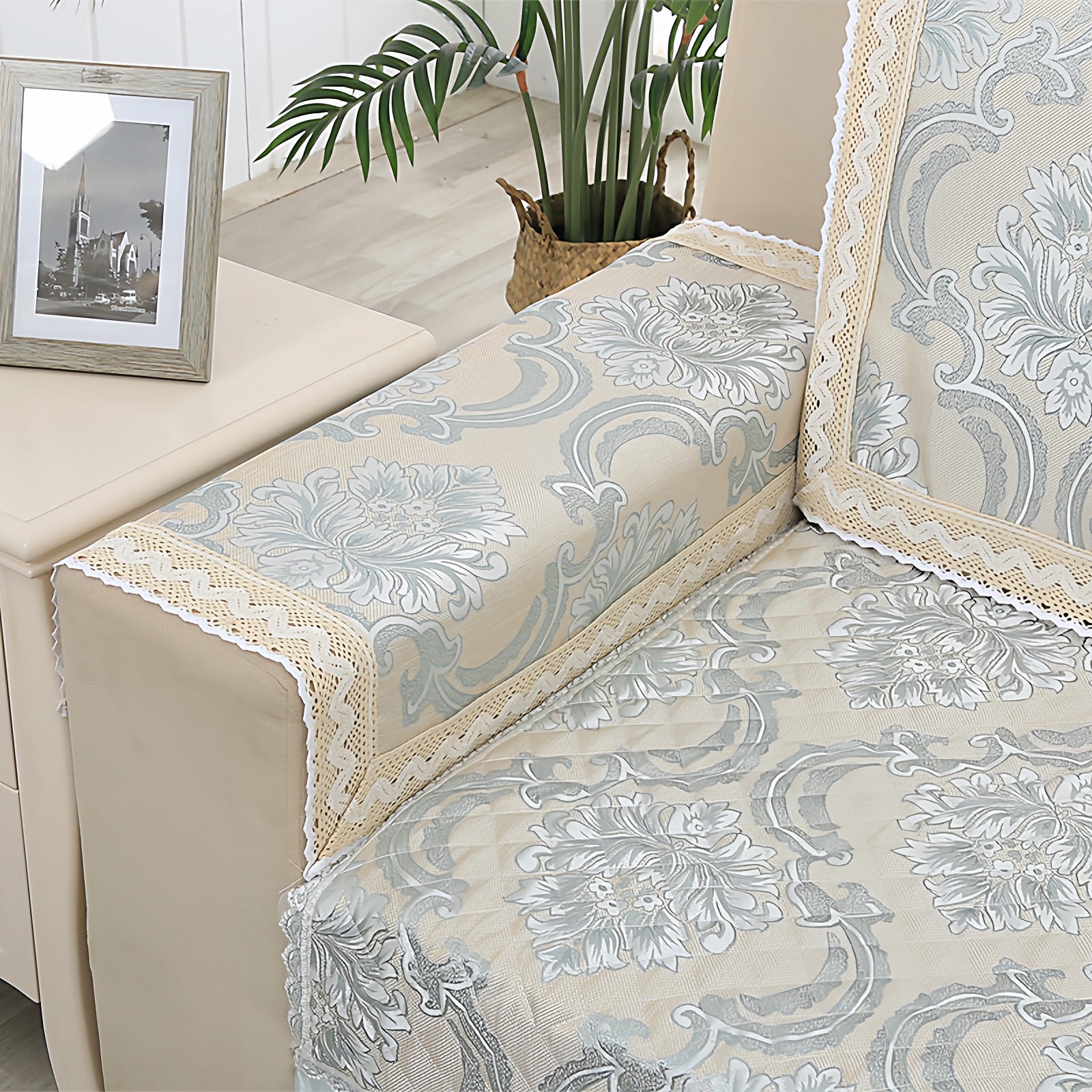 欧式亚麻沙发巾靠背巾扶手盖巾全盖后背巾简约现代通用沙发垫套罩