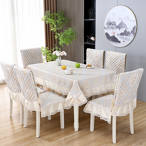 中式通用餐椅垫套装靠背套罩桌布