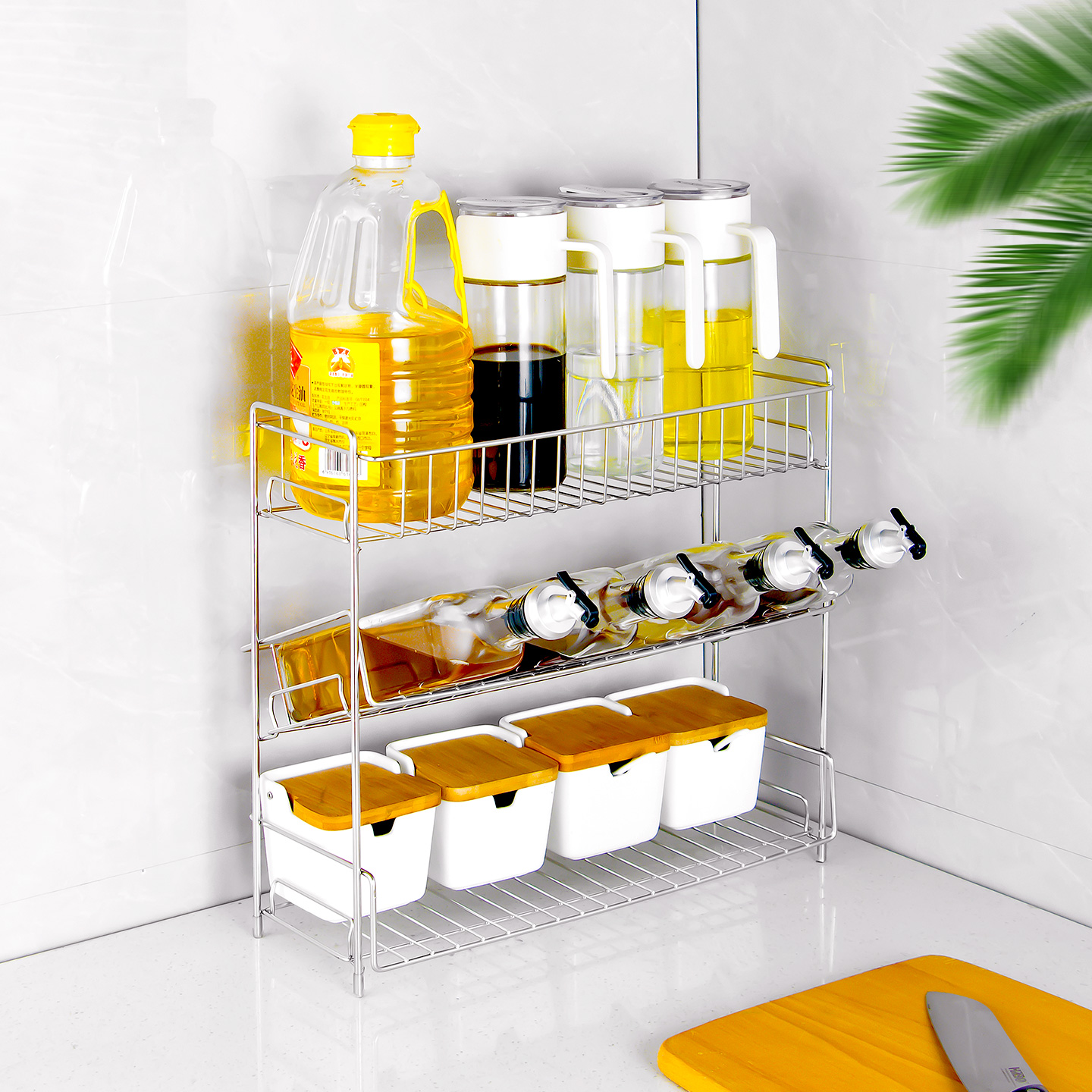 厨房304不锈钢调料品置物架