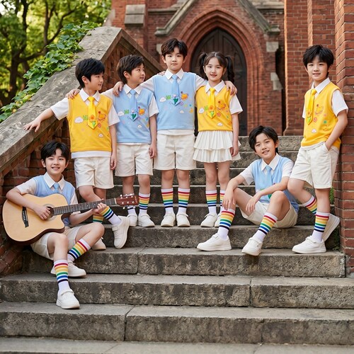 儿童啦啦队表演服大合唱小学生运动会班服演出服幼儿园毕业照服装