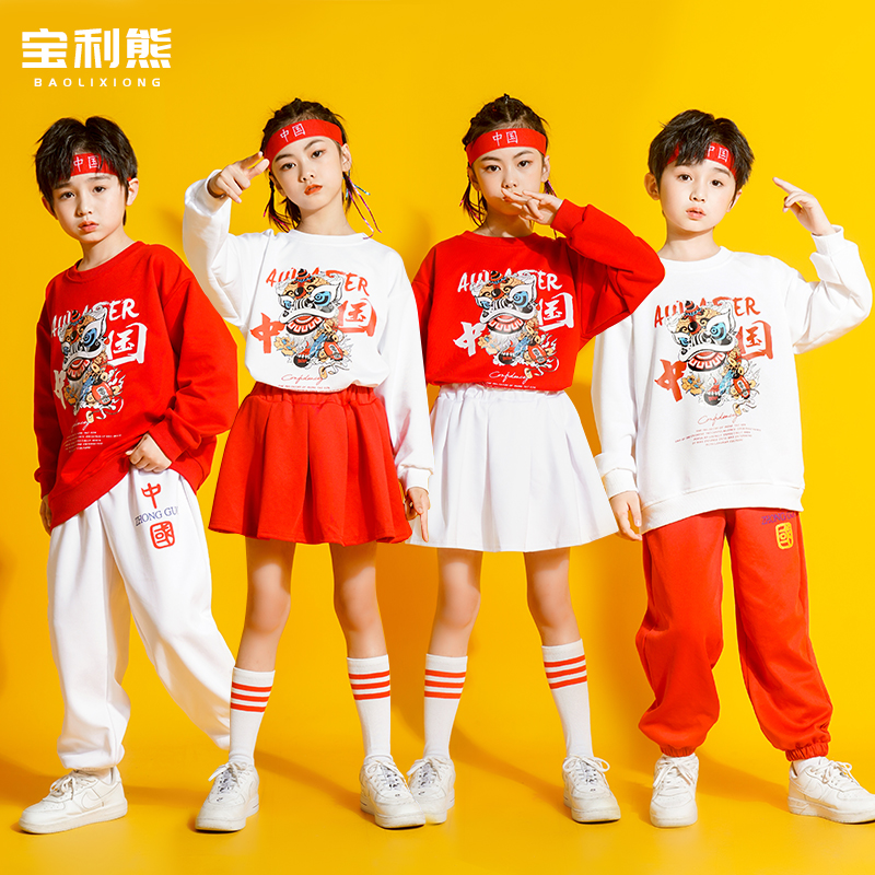 宝利熊男女运动会啦啦操班服加绒