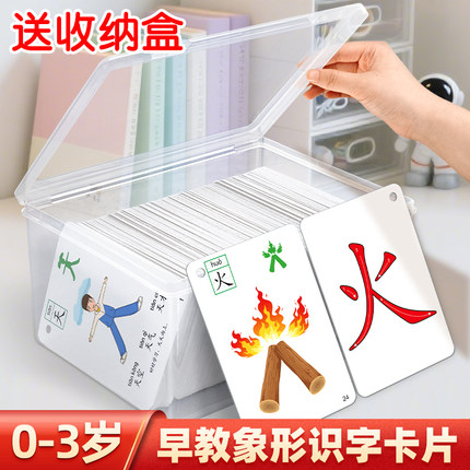 撕不烂识字卡片幼儿园大班认字启蒙书宝宝象形早教汉字儿童0123岁