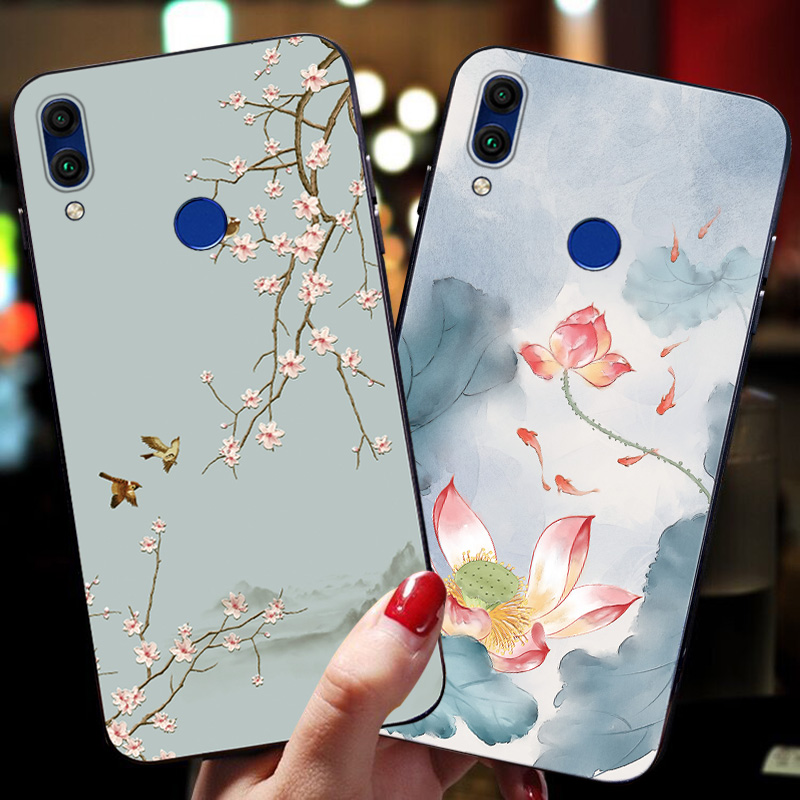 适用于华为荣耀8c手机壳畅玩7a标配版honor 8a硅胶软huawei中国风7c潮牌女v9play男个性创意浮雕全包防摔外壳