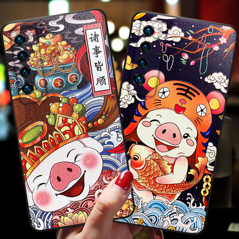 华为nova7pro手机壳小猪nove8se全包镜头硅胶软壳n0va防摔navo7por男女5g版可爱卡通情侣潮牌超薄磨砂ins风es