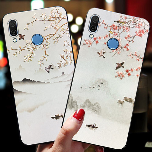 华为荣耀play3手机壳honor9i浮雕note10女款8青春版硅胶软壳paly3e保护套个性创意9潮牌中国风复古风男梅花潮