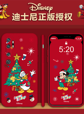 圣诞迪士尼小米cc9pro手机壳液态硅胶米cc9e全包防摔红色软壳情侣女款可爱卡通米奇网红潮牌男c9个性创意美图