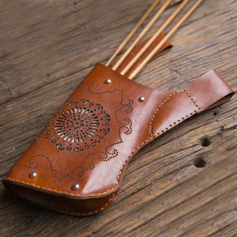 手工箭袋箭囊传统弓箭囊皮箭筒骑射箭囊蒙古箭囊箭壶弓箭专用器材