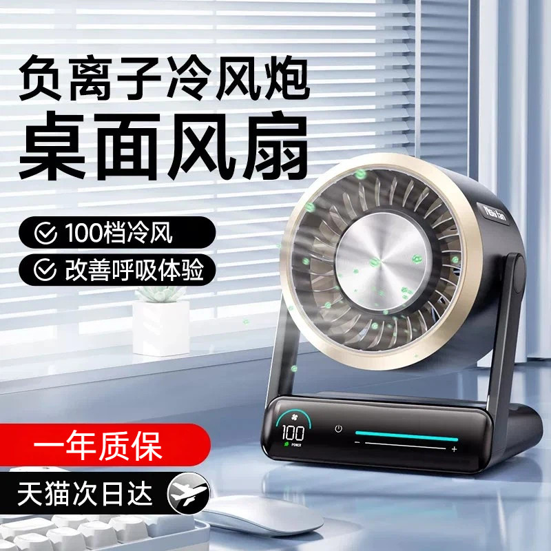 2026新款负离子循环桌面风扇家用图片