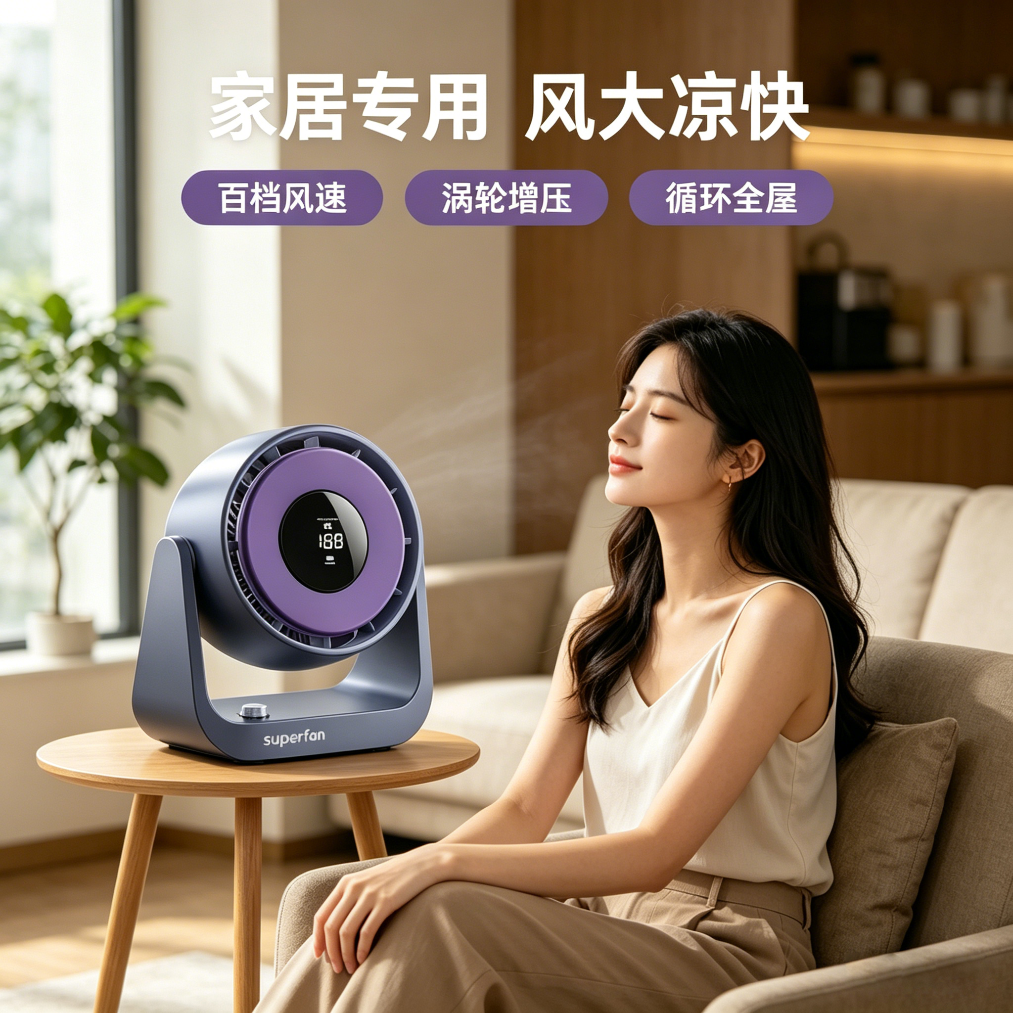 能适2026年新款桌面小风扇usb充电超强力风扇静音居家卧室迷你台式电风扇小型老人风扇便携式房间夜用小风扇