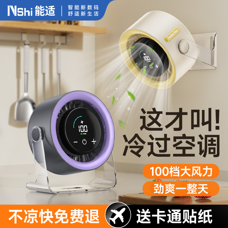 壁挂式小风扇厨房专用免打孔