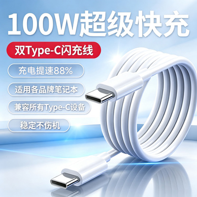 pd100W快充双Type-C笔记本数据线