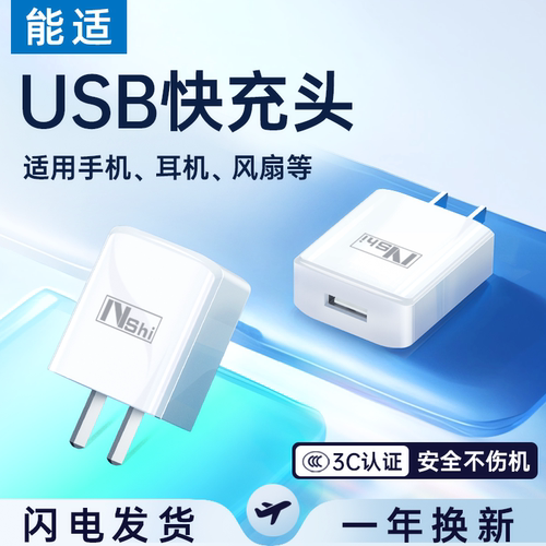 能适5V2A快充充电器充电头