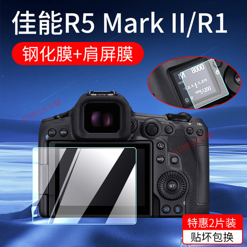 适用佳能R5MarkII/R100钢化膜