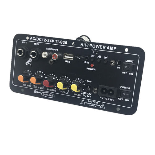 蓝牙功放板收音220v双话筒插孔