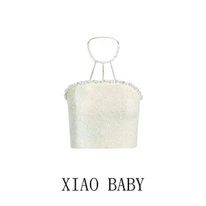 气质名媛套装辣妹挂脖抹胸背心上衣女秋冬萧十小香风内搭吊带外穿
