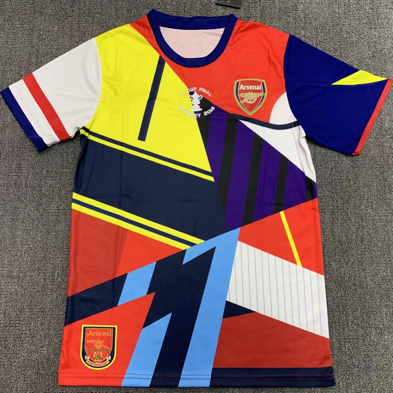 2014足总杯阿森纳复古周年限量纪念版运动休闲足球服球衣