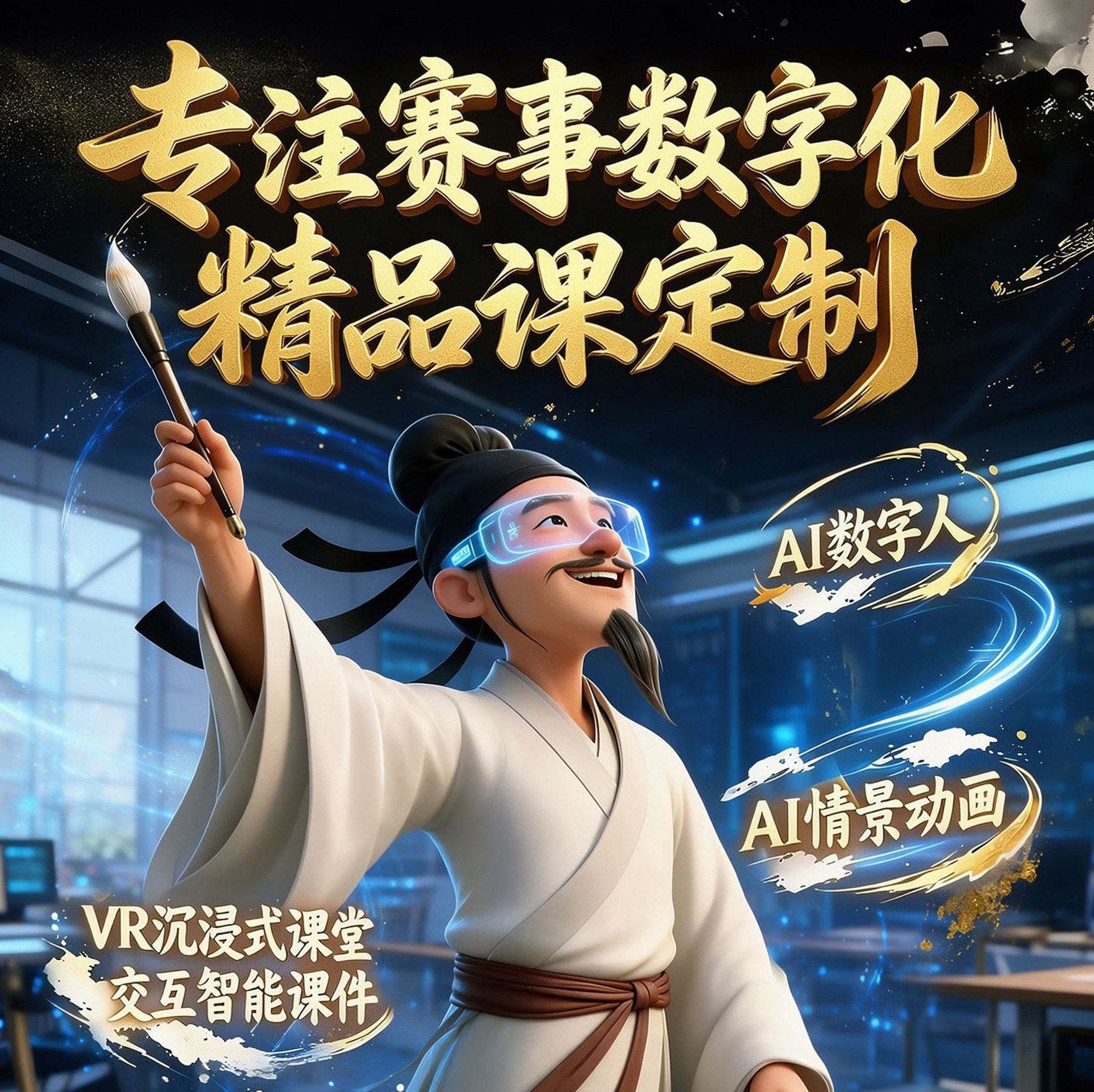 AI赋能精品课件PPT代制作微课公开课数字人动画参赛课件设计