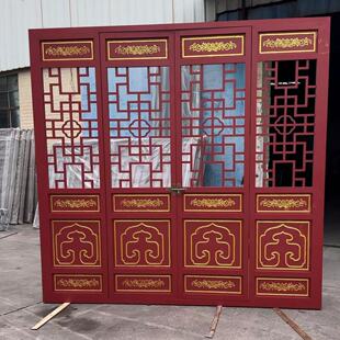 定制铝合金寺庙大门仿古寺院山门防水防锈中式金属门支持来图定制