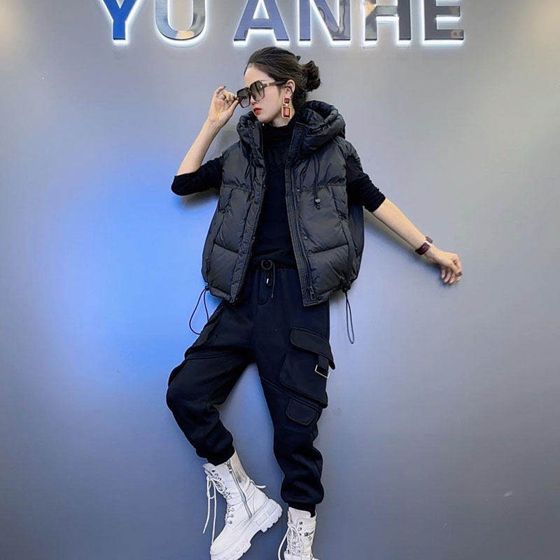 大码女装连帽马甲棉服女春秋季新款加厚保暖短款坎肩马夹背心外套,女装/女士精品,马夹,淘宝优惠券,粉丝福利购,淘宝优惠卷