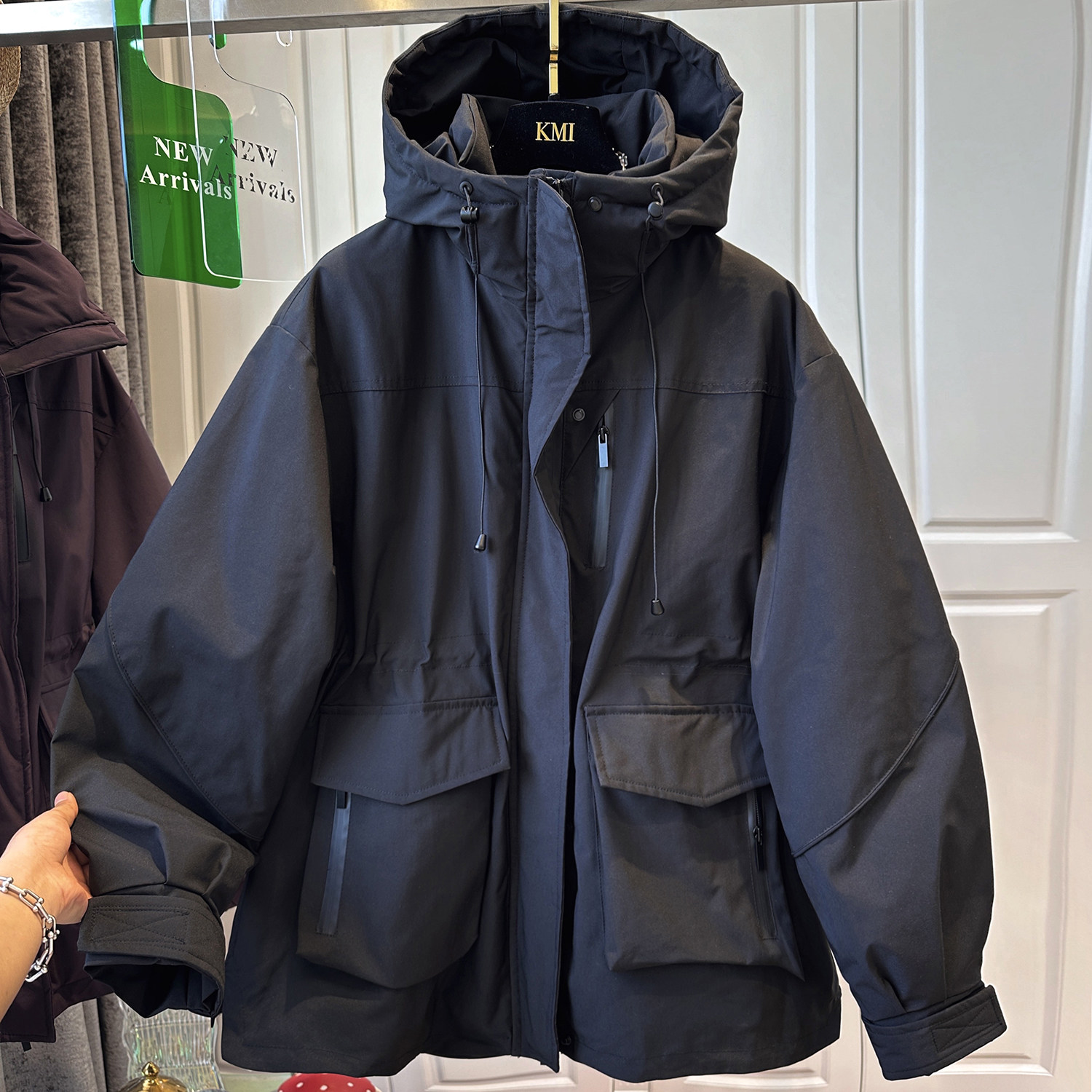 韩版宽松休闲百搭连帽冲锋衣外套女2025秋季新款短款小个子夹克潮,女装/女士精品,短外套,淘宝优惠券,粉丝福利购,淘宝优惠卷