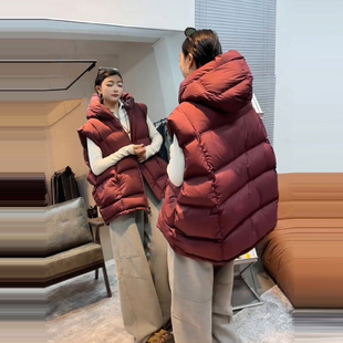 高级感羽绒棉服马甲女款2025新款冬季小个子轻薄面包马夹坎肩外套