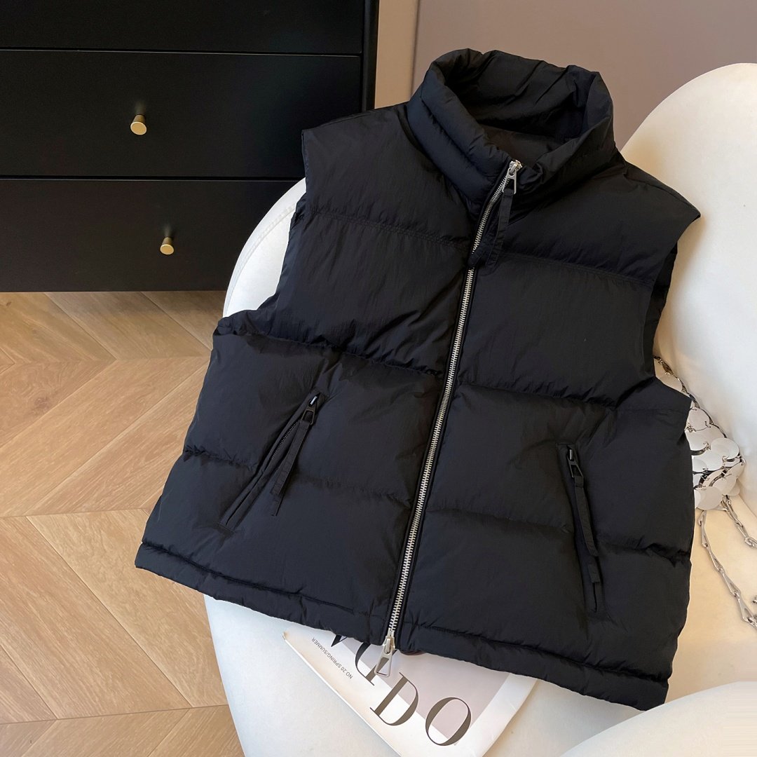 2025冬韩系立领宽松泡芙马夹小个子羽绒棉马甲女无袖坎肩背心外套,女装/女士精品,马夹,淘宝优惠券,粉丝福利购,淘宝优惠卷