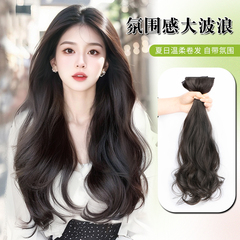 假发女长卷发蓬松自然隐形增发量假发片大波浪卷发仿真发接发片