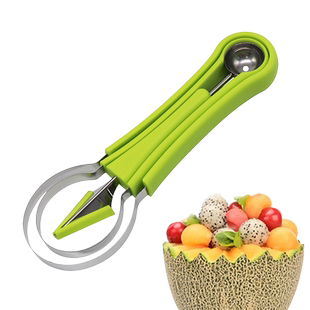 水果拼盘刀具套装挖球器雕花瓜果挖馕器去皮削皮三合一工勺子diy