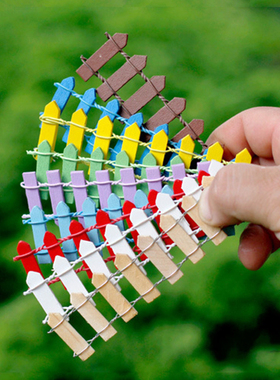 创意DIY微景观木质材质+铁丝栅栏