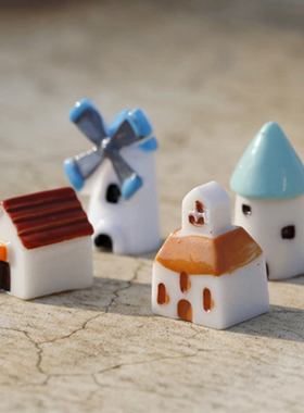 可爱房屋树脂摆件孩子过家家玩具