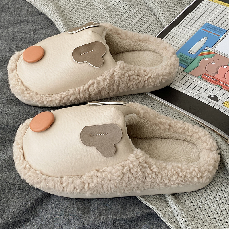 可爱防滑居家冬季棉拖鞋
