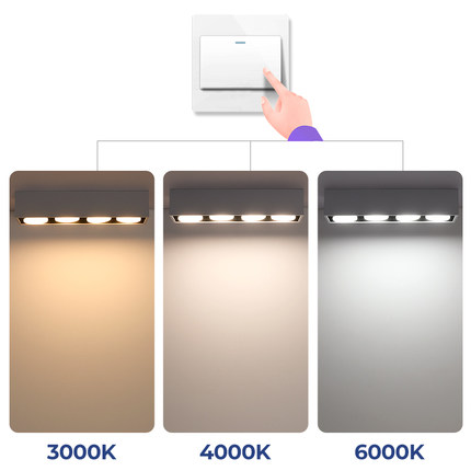 普洛缇led明装筒灯全光谱智能客厅无主灯吸顶斗胆灯gx53合仔灯盒