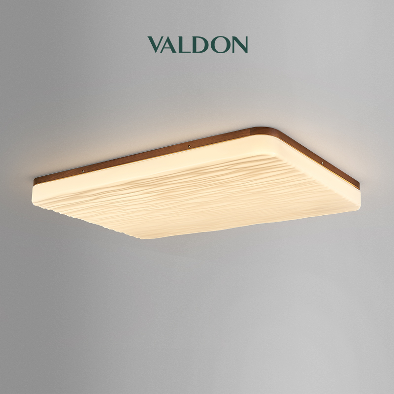 华之灯 黑胡桃客厅大灯 新中式led全光谱护眼卧室吸顶灯中古灯具