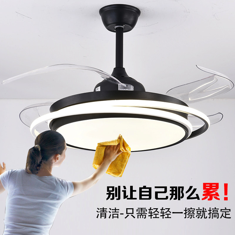 轻奢隐形变频客厅饭厅吊扇灯吊扇灯现代北欧卧室吊扇大风力超静音