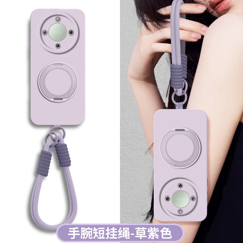 适用荣耀X70手机壳honorX70新款支点壳华为保护套支架液态硅胶全包防摔叉七零X70X7O带挂绳honor专用后壳外壳