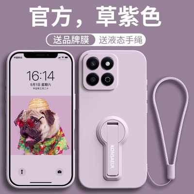 适用荣耀Play10T手机壳新款HonorPlay10T液态硅胶保护套LOG一AN10旋转支架华为Honor软paly防摔LOGAN男女外壳