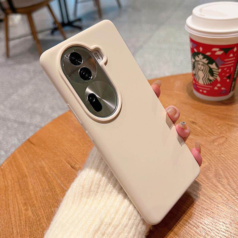 古董白真液态硅胶适用OPPOReno12手机壳绒布Reno11p