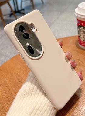 古董白真液态硅胶适用OPPOReno12手机壳绒布Reno11pro新款保护套9pro+全包防摔Reno10por简约纯色10pro高级感