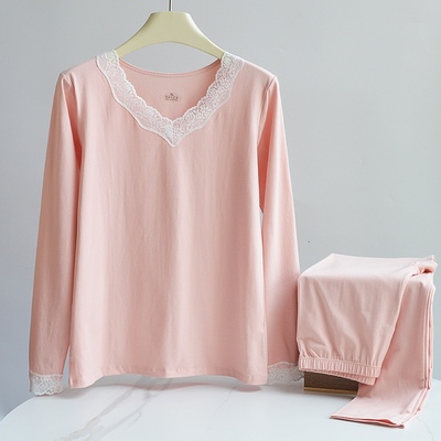 秋衣秋裤女士纯棉套装秋冬薄款打底线衣线裤修身保暖低领内衣套装