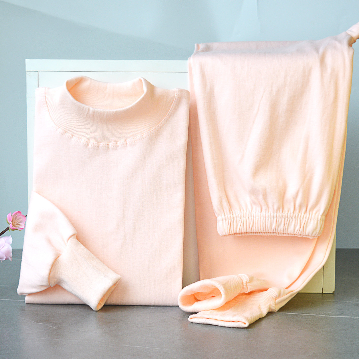 女士纯棉保暖内衣套装老式100%棉宽松打底秋衣秋裤秋冬薄款棉毛衫