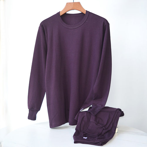 男士纯棉秋衣秋裤加厚100%全棉保暖内衣套装中老年人爸爸线衣线裤