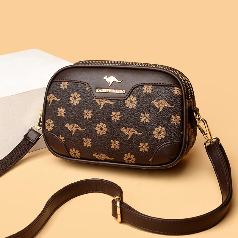 印花手机包女款百搭欧美新款女士单肩包迷你斜挎包质感洋气小包包