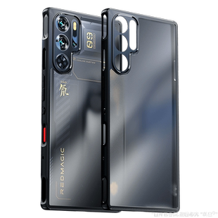 适用努比亚红魔10pro手机壳新款红魔9spro+保护套9pro+硅胶透明镜头红魔11pro防摔气囊高级感简约男女磨砂软
